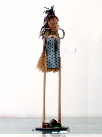 The Salka Woman, free standing sculpture by Susana Sorí. Last exhibited at The Tomas Center Gallery in Gainesville in 2013. Originally part of a sculptural installation of 27 figures entitled, A Gathering. Image copyright 2013 by Susana Sori