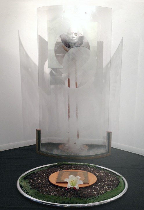 The Unseen Guide by Susana Sor, a free standing sculptural installation in three pieces, completed in 2013 and last exhibited at The Tomas Center Gallery in Gainesville in 2013. Fine Art by Sor. Image copyright 2013 by Susana Sori