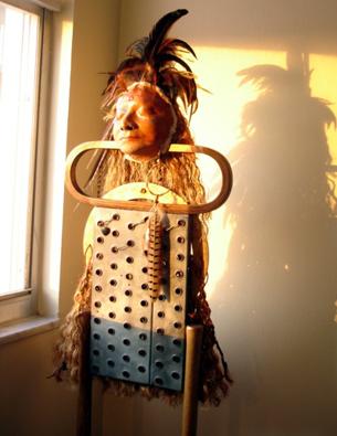 Close-up of the Salka Woman, free standing sculpture by Susana Sorí. Last exhibited at The Tomas Center Gallery in Gainesville in 2013. Originally part of a sculptural installation of 27 figures entitled, A Gathering. Image copyright 2013 by Susana Sori