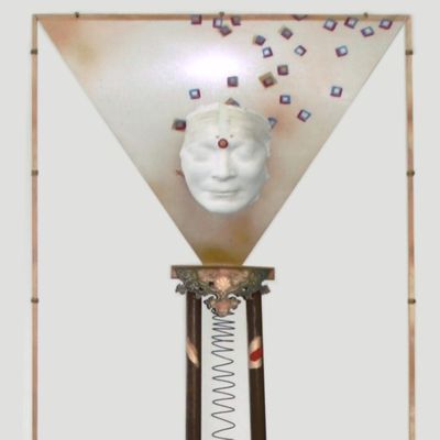 Close of the top of the Inner Strength. Free standing sculpture. One of the main 8 sculptures from the Inner Circle belonging to the installation entitled, A Gathering. Fine Art by Sorí. Image copyright 2013 by Susana Sori